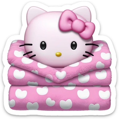 pink hello kitty blanket emoji sticker