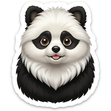 Dog pomeranian but hes like a panda the color and everything sticker