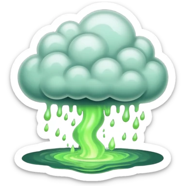 a poisonous cloud of gas, dark swamp color sticker