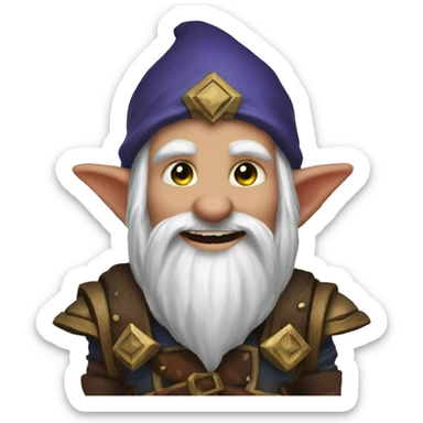 world of warcraft gnome happy sticker