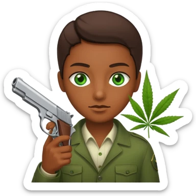 weed n guns sticker