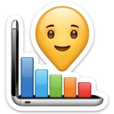 gráfico de ventas color blanco sticker