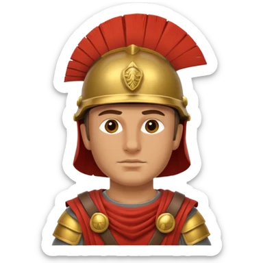 roman soldier with helmet sticker