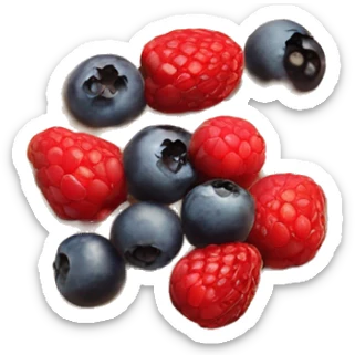 steaming bowl of oatmeal topped with fresh berries and honey. sticker