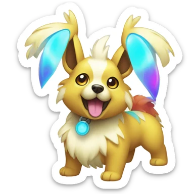 Colorful Shiny Electric Dog Pokémon sticker