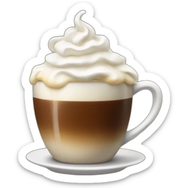 Coffee with whipped cream  sticker