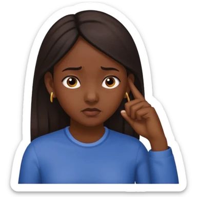 👧🏾👂🏾🤏🏾 pinching ear girl sticker