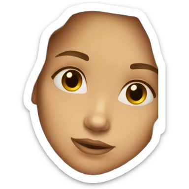 Long brown light wavy haired girl sticker