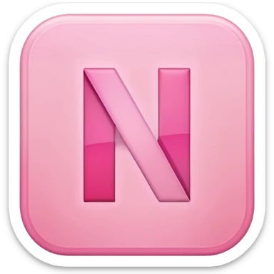 Netflix aesthetic "N" logo in pastel pink sticker
