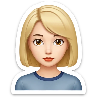 An attractive woman with bob length hair sticker