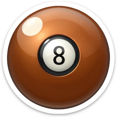 bronze opaque 8 ball sticker