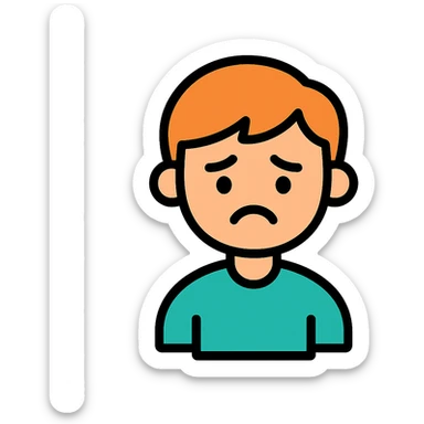 a sad boy sticker