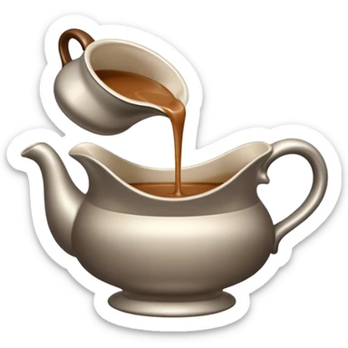 gravy boat pouring out gravy sticker