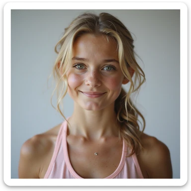 Jeune fille de 16 ans sportive et blonde et belle  sticker