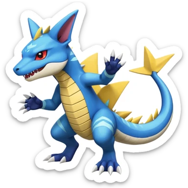 Zeraora-Veemon-Sharpedo-Garchomp-Ampharos-fusion sticker