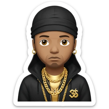 A gangster black cool rapper  sticker