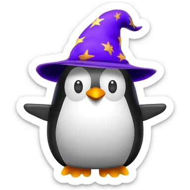 Penguin Wizard sticker