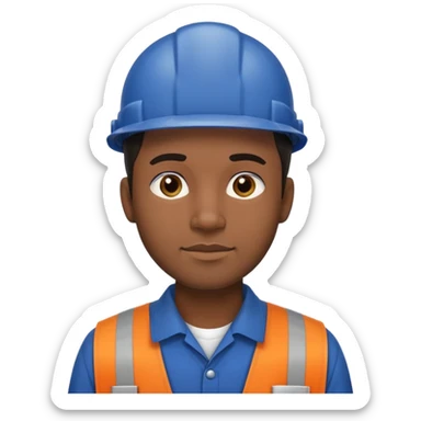 factory worker black man  sticker