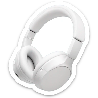 An aesthetic pair of white headphones airpods max  sticker