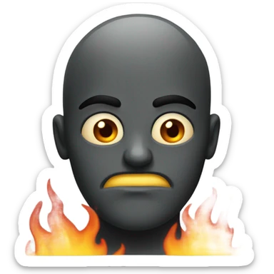 Jealous and his eyes are shooting fire sticker