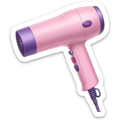 Hair dryer Dyson pink pastel sticker