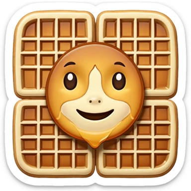 waffles with maple syrup sticker