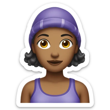 Femme en tenue pour la piscine  sticker