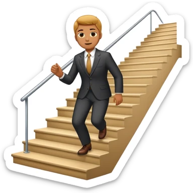 Man in suit going up These 📈 stairs￼ sticker