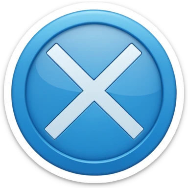 A check mark in a completely blue circle like a max sticker