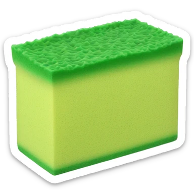 green squared thin dish sponge sticker
