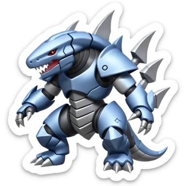 Steelix-Lairon-Aggron-Genesect-fusion sticker