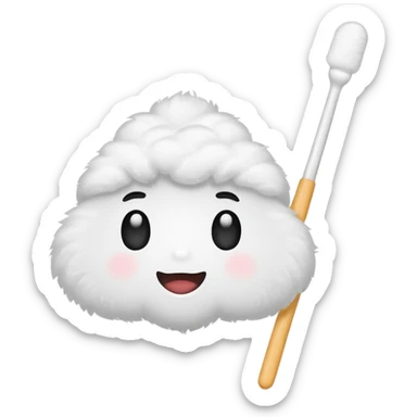 Cotton swab sticker