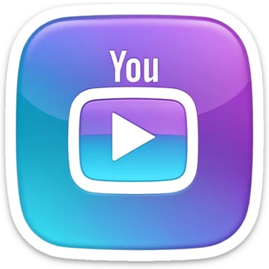 Purple and Cian Symbol youtube app sticker