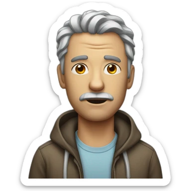 Unhealthy man sticker