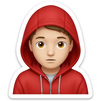 only red hoodie sticker