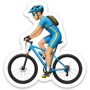 Bicicleta Mtb, ciclista montado, montaña sticker