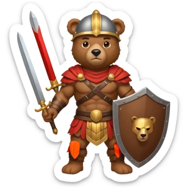 a bear Roman Gladiator sticker