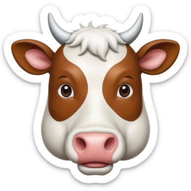 Une vache qui lève l’index sticker