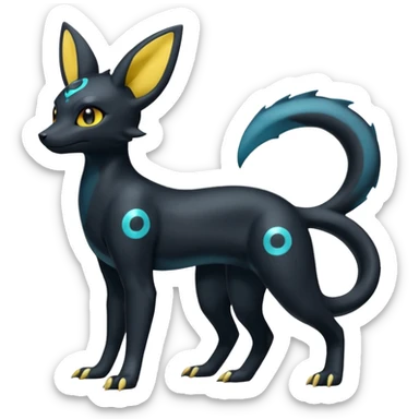 Shiny Umbreon-Amaura-Salandit-Fakémon-fusion (full body) sticker