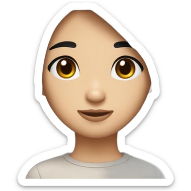 American born Taiwaness with a black hair and eyes like cat and a mole beside eyebrow sticker