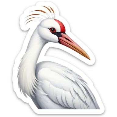 Siberian crane sticker