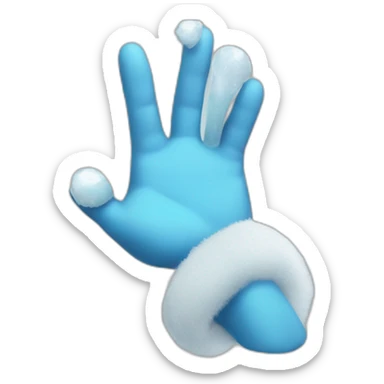 cool Father Frost hands Rock sign sticker