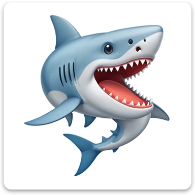 Un tiburón con zapatos azules sticker