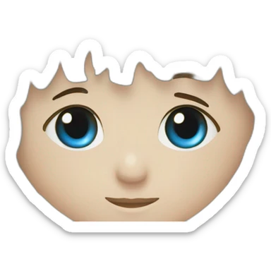 Demi visage homme et demi visage éléphant les yeux bleu sticker