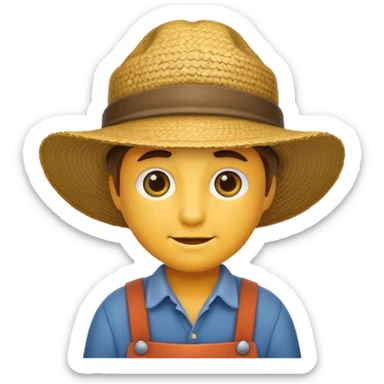 farmer hat sticker
