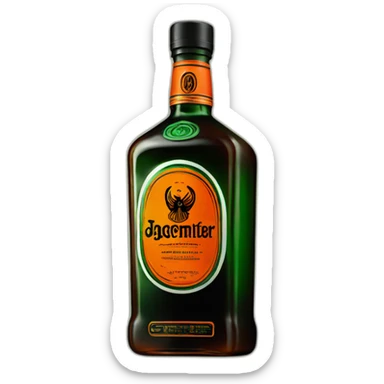 Jagermeister bottle sticker