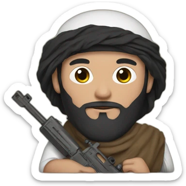 A Taliban who holds a pig instead of his weapon sticker