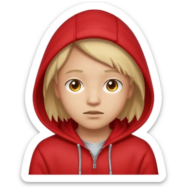 only red hoodie sticker