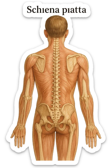 corpo umano anatomico con schiena piatta sticker