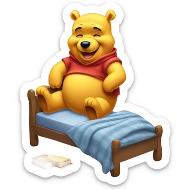 Winne the Pooh waking up sticker